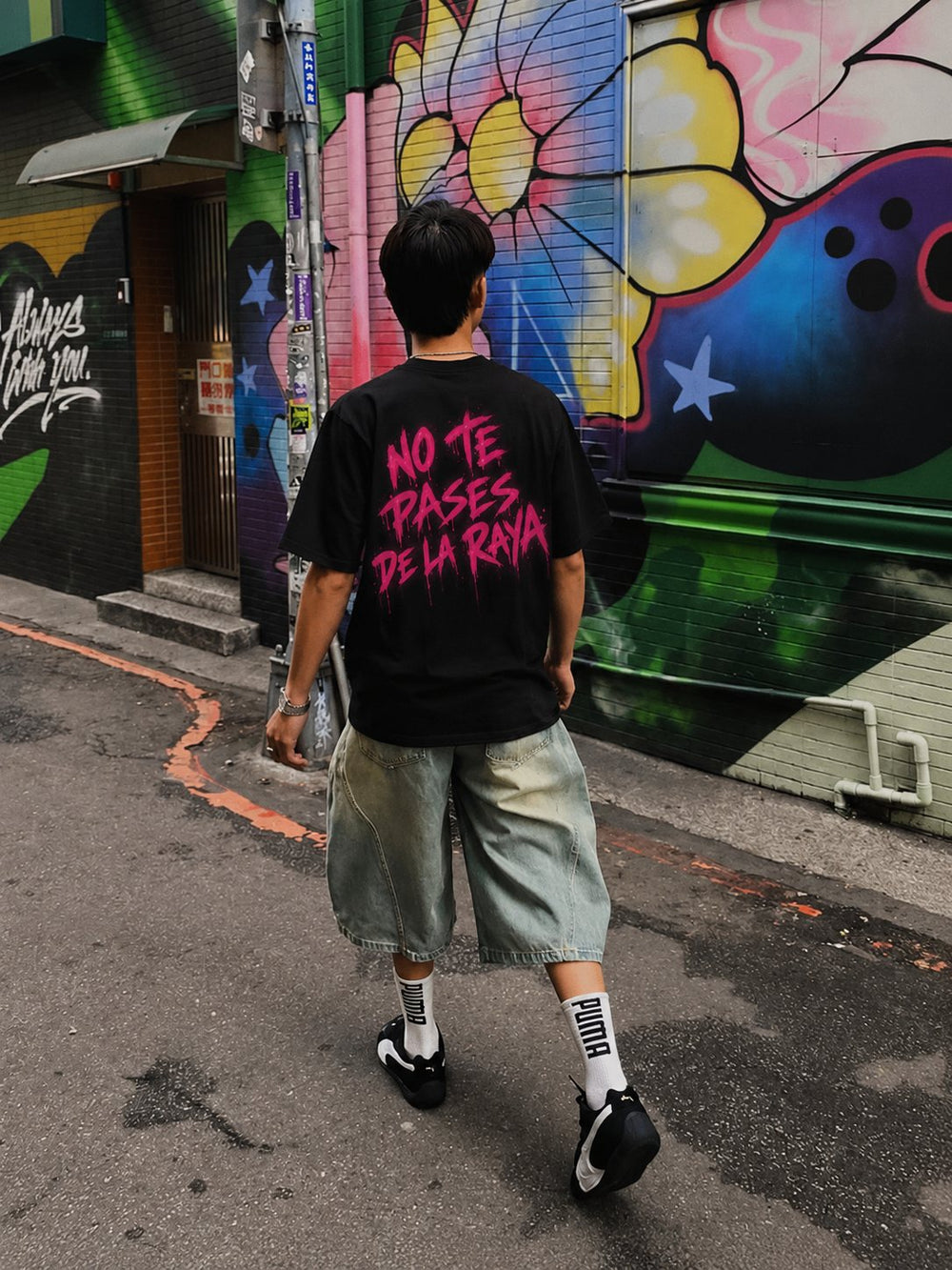 Bad Line negra — campaña, graffiti
